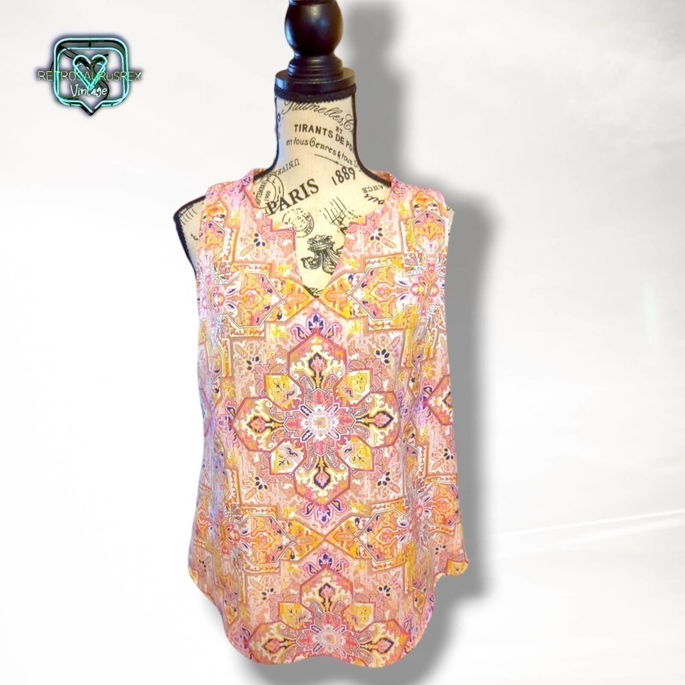 Madewell Verse Boho Mandala Sleeveless Tank Top, Small - Picture 2 of 7